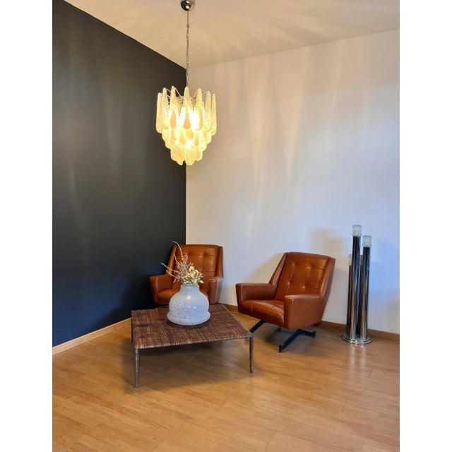 Italian Murano Glass Lattimo Petals Chandelier, 1990s For Sale - Image 18 of 18
