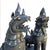 1950s Large Jeweled Burmese Bronze Chinthe Guardian Lion Foo Dogs, 2 Pieces For Sale - Image 15 of 17