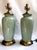 Chinoiserie Vintage Wildwood Chinoiserie Celadon and Brass Lamps - a Pair For Sale - Image 3 of 7