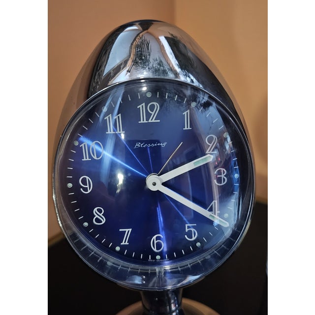 Add a striking touch of retro Space Age style to your collection with this Vintage **Blessing Pedestal Alarm Clock**,...