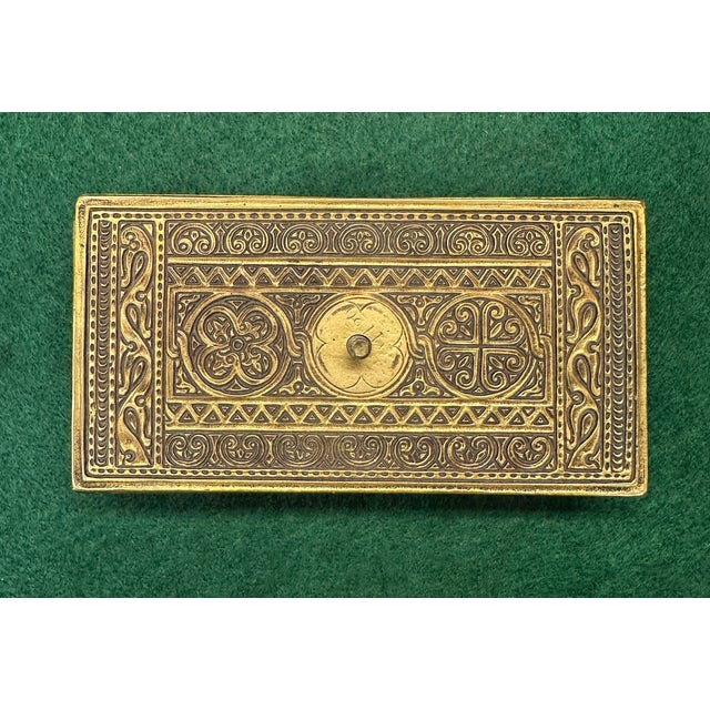 Tiffany Studios New York 1646 Venetian Bronze Blotter Rocker Paperweight Desk For Sale - Image 15 of 18