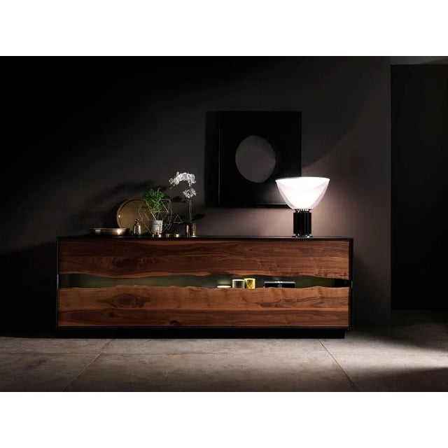 Other Way High Cabinet by Francesco Profili Dimensions: W 260 x D 52 x H 84 cm Materials: Walnut, Material Surface, Stone...