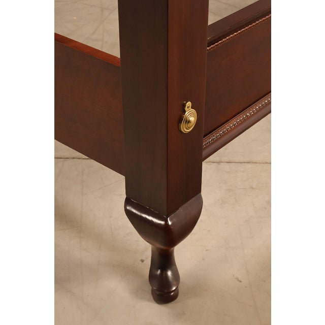 Brown Thomasville Collectors Cherry Chippendale Style King Poster Bed For Sale - Image 8 of 18
