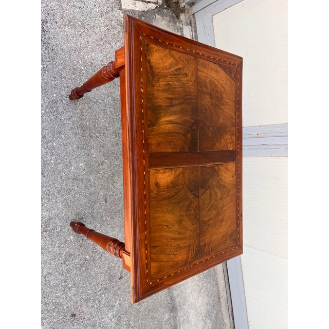 Antique Writing Desk with Inlaid Top, 1910 For Sale - Image 6 of 7
