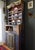 A primitive 19th-century Romanian step-back cupboard retains its original blue paint and the number '88' in the middle of...
