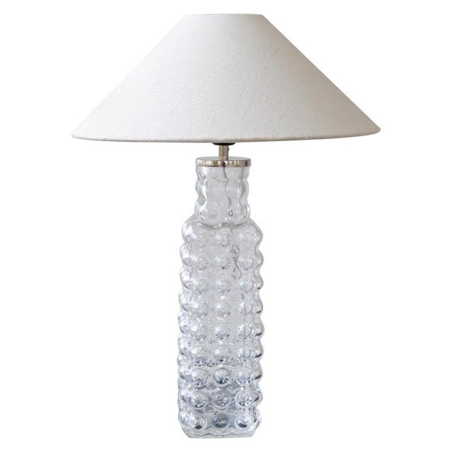 Mid-Century Modern Bubble Crystal Table Lamp attributed to Carl Fagerlund for Orrefors, 1960s For Sale - Image 17 of 17