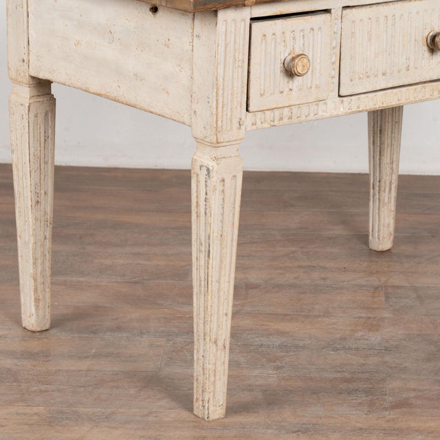 19th Century Original Painted Swedish Pine Side Table Console For Sale - Image 14 of 15
