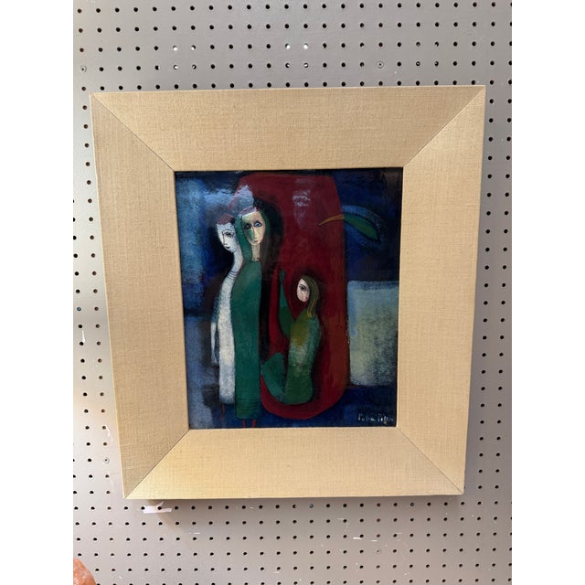 You are viewing an incredible larger scale Ceramic Plaque by famed ceramicist Polia Pillin c1958, titled "Nocturne." The...