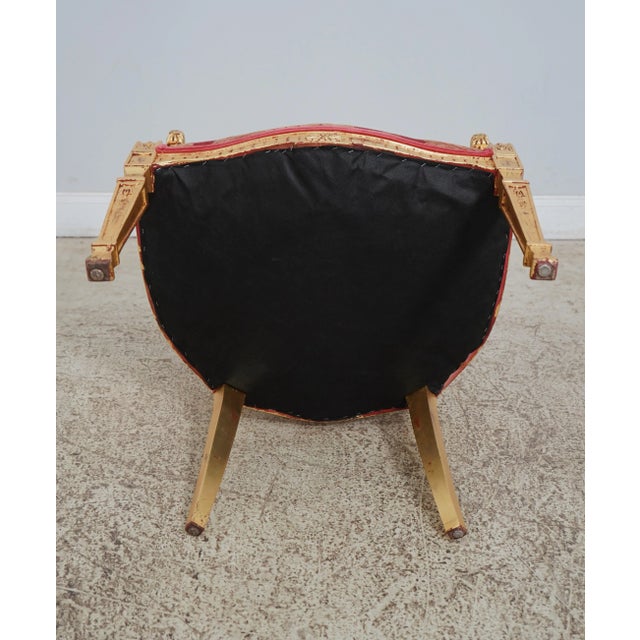 Pair Gold Gilt French Louis XVI Style Open Armchairs For Sale - Image 12 of 12