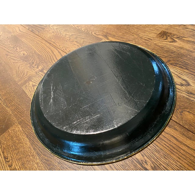 Early 21st Century Hand-Painted Large Tray With Lemon & Floral Motif For Sale - Image 5 of 7