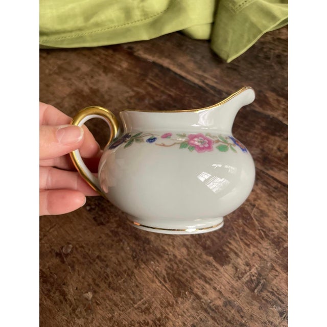 Ceramic Vintage French Porcelain Creamer Bird of Paradise Limoges France For Sale - Image 7 of 8