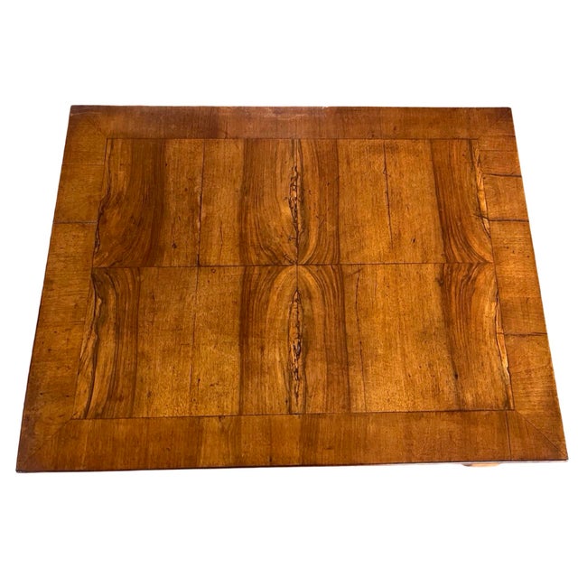 Carlo X Italian Walnut Side Table, 1820s For Sale - Image 15 of 16