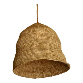 1990s Monumental Dome Shape Sea Grass Woven Lantern For Sale