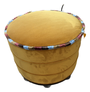 Wesley Hall Round Velvet Ottomans