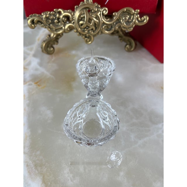 20th Century Cut-Decorated Model Double Crystal Salt Cellar from Baccarat, Set of 3 For Sale - Image 9 of 10