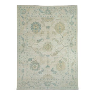 Turkish Oushak Rug 9' x 12'6" #18692 For Sale