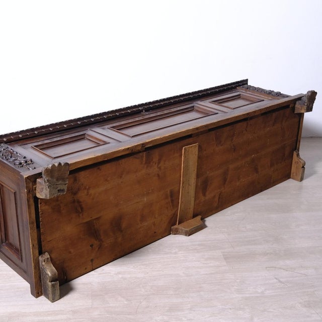 Antique Walnut Chest, Italy, 1900s For Sale - Image 11 of 18