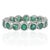 Contemporary Certified 2.3 Ct Natural Emerald Milgrain Eternity Wedding / Anniversary Band Ring - Size 8 For Sale - Image 3 of 14