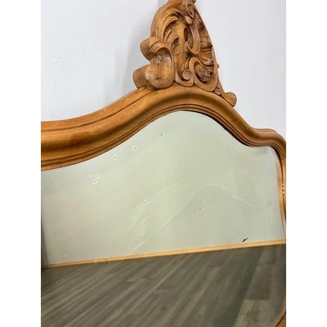 Antique French Style Carved Wall Mirror For Sale - Image 6 of 12