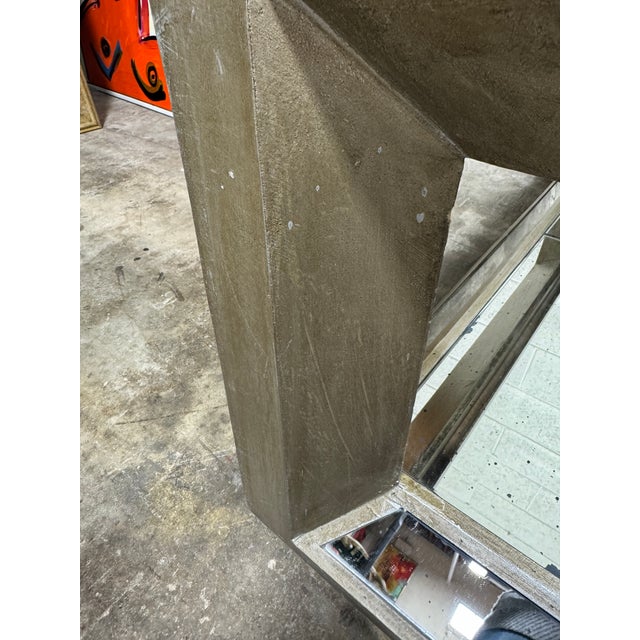 Large Silver Leafed Antique Mirrored Coffee Table For Sale In Richmond - Image 6 of 7