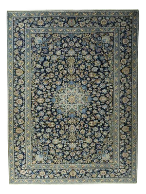 Hand-Knotted Kashan Oriental Rug