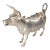 19th Century 800 Silver German Cow Form Creamer For Sale