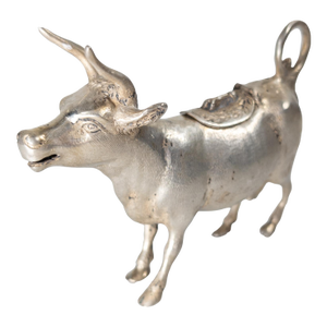 19th Century 800 Silver German Cow Form Creamer