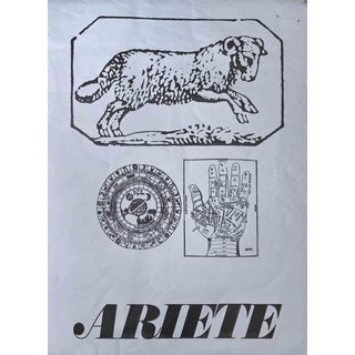 Sergio Barletta, Aries, Screen Print, 1973 For Sale