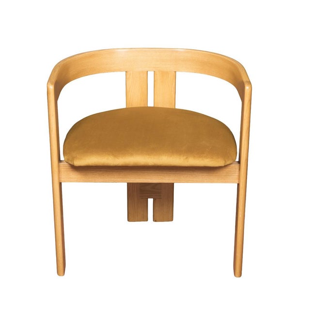 1960s Pigreco Chairs in Bent Wood and Upholstered Fabric by Afra and Tobia Scarpa for Gavina, 1960s, Set of 6 For Sale - Image 5 of 5