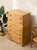 Vintage Art Deco Blonde Wood Highboy Dresser with Carved Detail Who knew your dresser could look so good? Our Vintage...