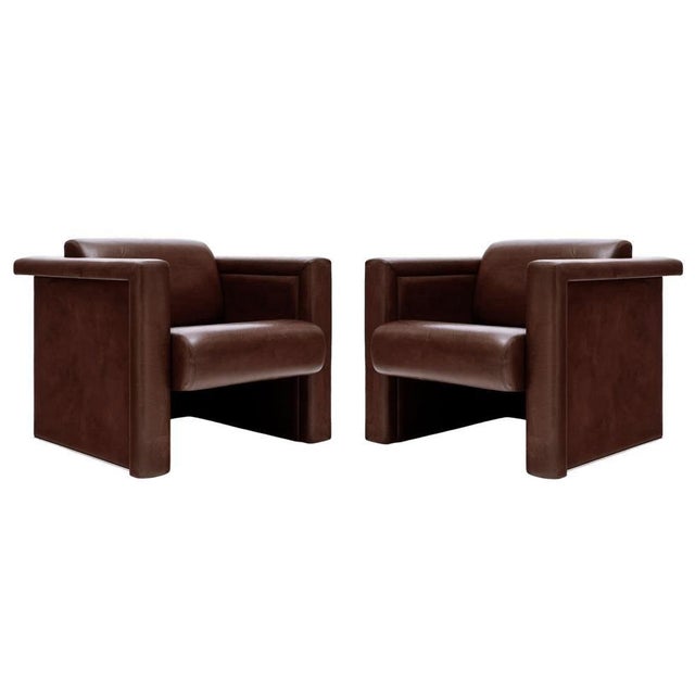 Trix and Robert Haussmann Leather Chairs by Knoll - A Pair For Sale In Dallas - Image 6 of 11