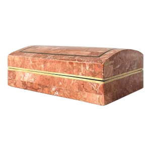 Maitland Smith Stone and Brass Lidded Box