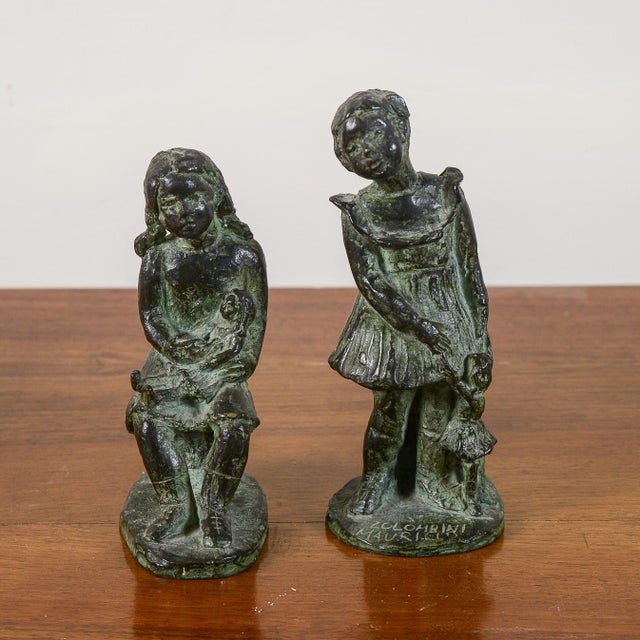 Green Figurines of Doves, Set of 2 For Sale - Image 8 of 8