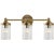 Ava Triple Sconce in Hand-Rubbed Antique Brass with Crystal Designer: Alexa Hampton Height: 9.25" Extension: 6" Backplate:...