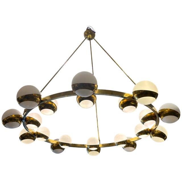 1970s Nest Lamp with 20-Light Ring from Stilnovo, 1970s For Sale - Image 5 of 5