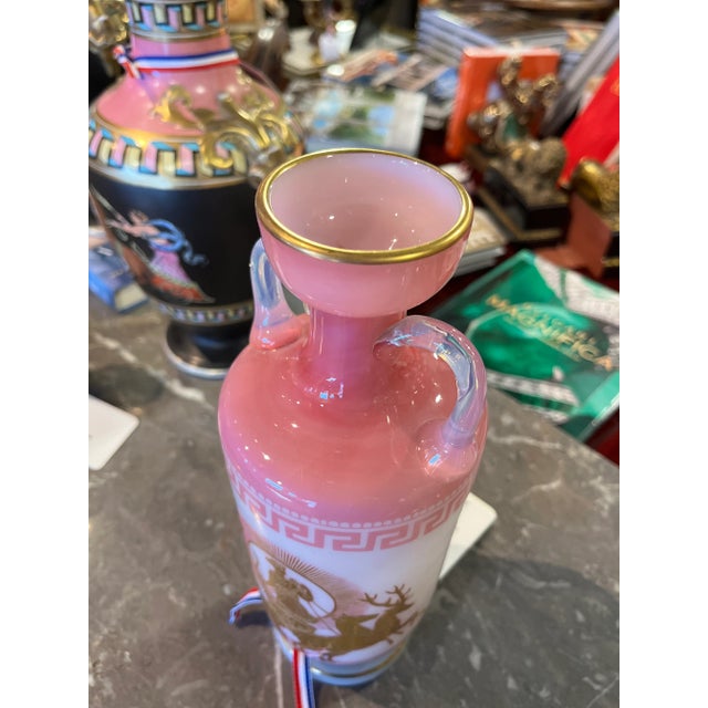 French 19th Century Continental Opaline Urn Shaped Vase For Sale - Image 3 of 6