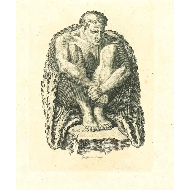 The Physiognomy - The Thinking Man after Fuseli is an original etching artwork realized by Grignion Sculp after Fuseli...
