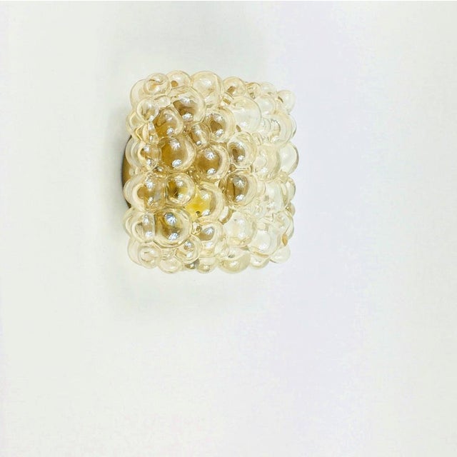 Mid-Century Modern Mid-Century Amber Bubble Glass Wall Light attributed to Helena Tynell for Limburg, Germany, 1970s For Sale - Image 3 of 11