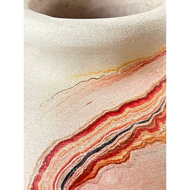 Vintage Nemadji Swirl Pottery Bud Vase For Sale - Image 12 of 12