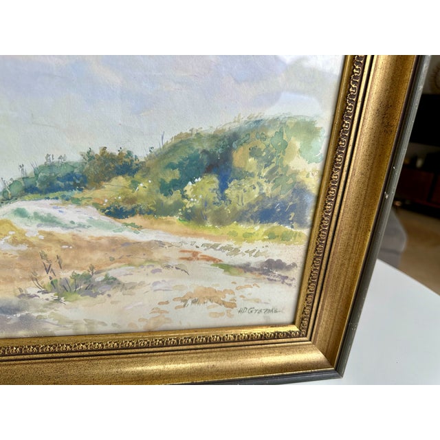 Henry Deidrich Gremke Original California Landscape Watercolor, Framed For Sale - Image 11 of 15