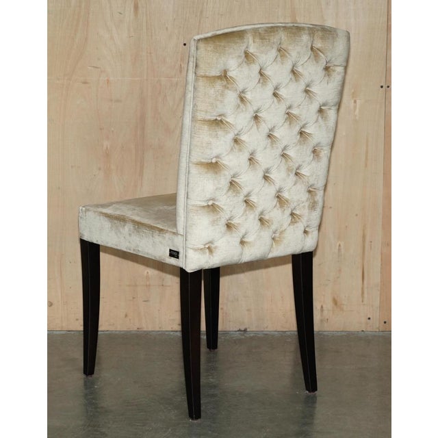 Chesterfield Dining Chairs in Tufted Velvet Upholstery from Fendi Casa, Set of 4 For Sale - Image 18 of 18