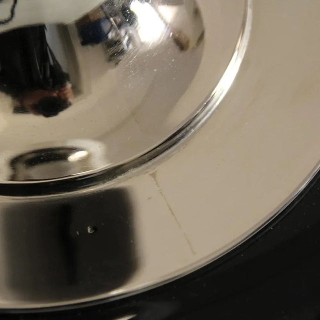 French Art Deco Table Lamp in Black Wood and Nickeled Metal from Mazda, 1920s For Sale - Image 6 of 8