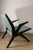 Wood Vintage Armchair in Black Wood and Fabric, 1960s For Sale - Image 7 of 18