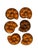 Ceramic Vintage Honey Amber Majolica Escargot Plates / Dishes – Set of 6 For Sale - Image 7 of 9