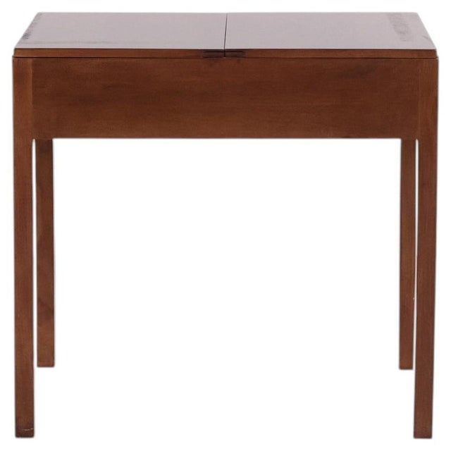 Mahogany Sewing Table with Storage Compartment, 1940s For Sale - Image 12 of 12