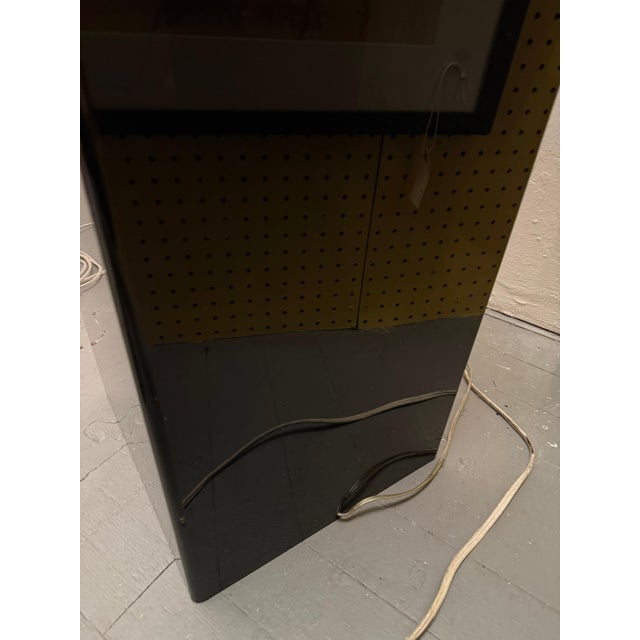 1970s Mid-Century Illuminated Lacquered Black Pedestal For Sale - Image 5 of 5