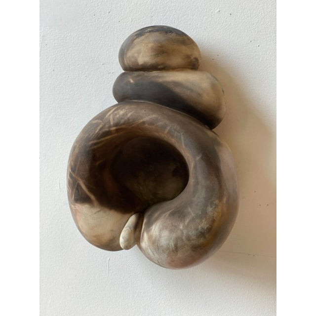 1980s Circa 1980s Biomorphic Raku Sculpture For Sale - Image 5 of 11