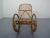 This bamboo rocking chair was produced in Italy in the 1950s.