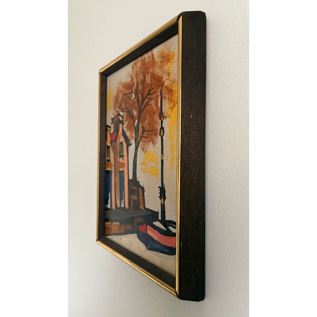 Brown Mid-Century Oil Painting - French Expressioism For Sale - Image 8 of 9
