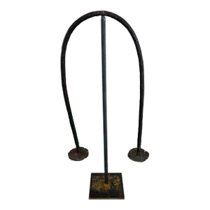 Vintage, "U" Shape Black Currency Piece on Custom Steel Stand